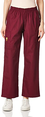 WonderWink 5016XWIN2XL Origins - Pantaloni Cargo Aderenti Quebec, da Donna, Taglia L, Colore: Vinaccia
