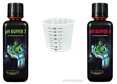 ph Buffer 7 300ml & Growth Technology ph Buffer 4 300ml & Measuring Cup x 2 Growth Technology