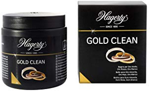 Hagerty Gold Clean Gold-Reinigungsbad 170 ml I Bad zur Reinigung von Gelb-, Weiß-, Rosa- und Rotgoldschmuck I Goldschmuck Reiniger für neuen Glanz I Mit Trommel, 170 Milliliter, 1