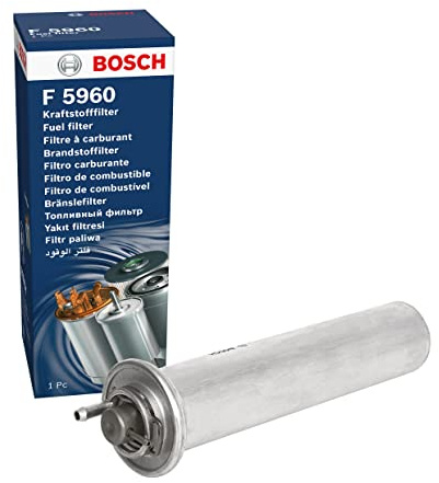 Bosch F5960 Filtro de Gasolina para Coche - Separa Partículas del Combustible, Protege el Sistema de Inyección