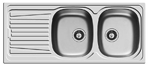 LAVELLO PYRAMIS MODELLO 100150730 SPARTA 116X50 2 VASCHE A DESTRA DX CON PILETTA DA 3,5