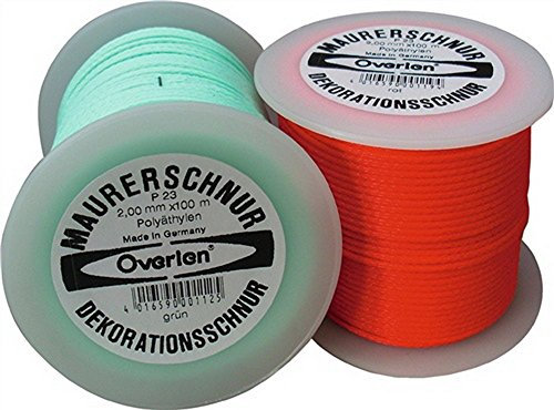 Maurerschnur Länge 100m D: 1,0mm grün Reißkraft 15kg, 12 Stück