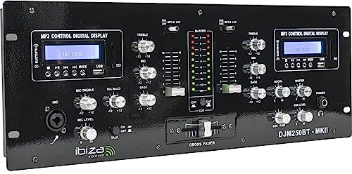 Ibiza DJM250BT-MKII - Mesa de mezclas para DJ