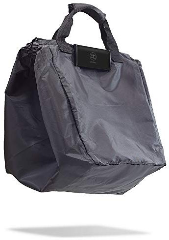 achilles Easy-Shopper Alu Borsa Stoffa Spesa Pieghevole - 40L Poliestere Borsa Shopping Tessuto, Adatta Carrello Standard - Nero - 33x50x38 cm