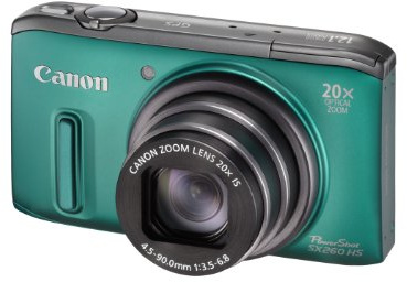 Canon POWERSHOT SX260 HS Fotocamera Compatta Digitale, 12.1 MP, Verde