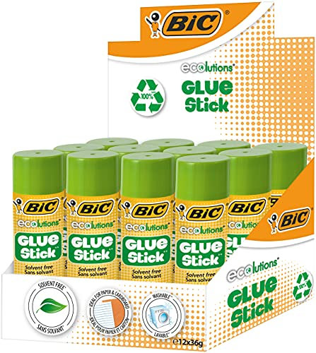 BIC ECOlutions Glue Stick 36 g, lot de 12