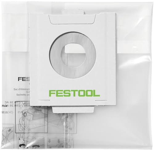 Festool Entsorgungssack ENS-CT 48 AC/5 – Staubarme Entsorgung | Original Festool Absaugbeutel für CT 48 mit Autoclean-Funktion – 5er-Pack