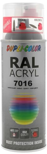 Dupli-Color 366307 RAL-Acryl-Spray 7016, 400 ml, Anthrazitgrau Seidenmatt