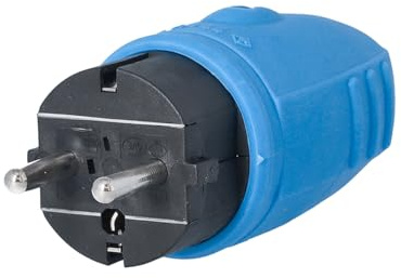as - Schwabe 62401 Connecteur en caoutchouc sans câble pour l'extérieur Protection IP 44 Bleu