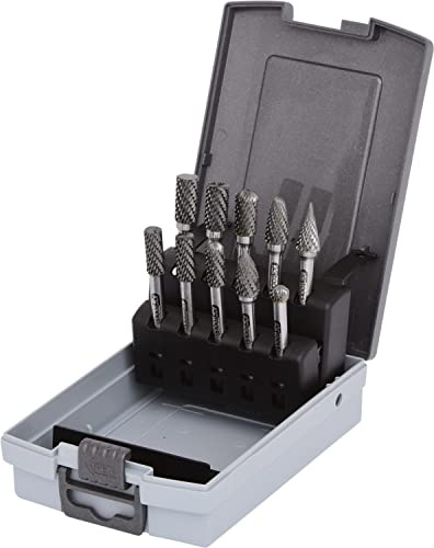 KS Tools 515.3220 HM Frässtift-Satz, Kunststoffkassette, 10-tlg.