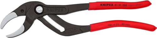 KNIPEX Pince pour siphons et connecteurs gaines PVC anti-dérapantes 250 mm, 81 01 250