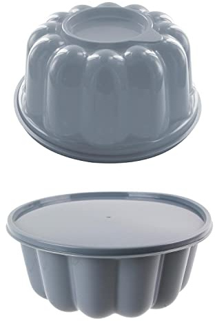 Lily Cook Molde minimalista gris para tartas, 20 cm, redondo, capacidad de 1,5 L, apto para horno y congelador