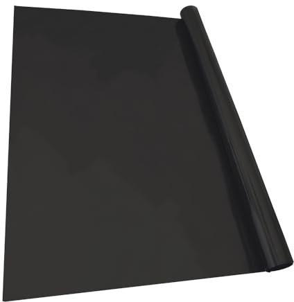 KRAWEHL - Lámina Solar para Coche Homologada - Rollo de 3 m x 75 cm - Color Negro Opaco - Protege de los Rayos del Sol - para Instalar en los Cristales Traseros del Vehículo - Fácil de Instalar
