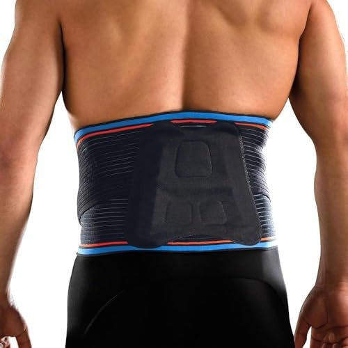 Thuasne Sport - Ceinture de Soutien Lombaire - Lombalgie, Entorse Discale/Lombaire, Mal de Dos - Baleines Dorsales et Abdominales - Indice de Maintien 4/5 - Dispositif Médical CE - S
