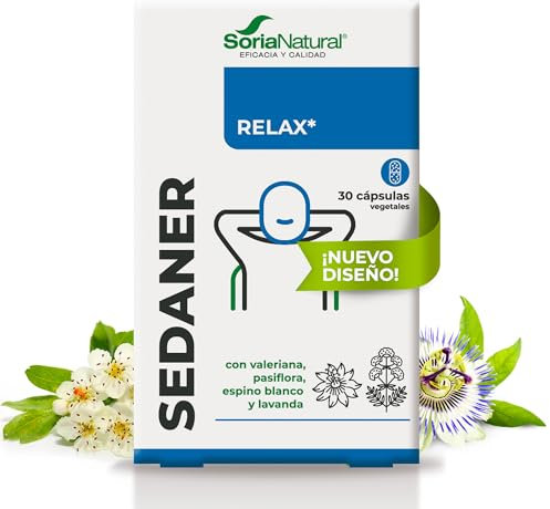 Soria Natural Sedaner - Relajación Profunda y Descanso Mental, Equilibrio Emocional - Valeriana, Pasiflora, Lavanda, Espino Blanco