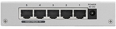 Zyxel 5-Port Desktop Fast Ethernet Switch - custodia metallica [ES-105AV3]