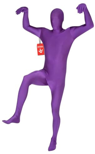 Morphsuits MSPUX, Déguisement Mixte Adulte, Violet, X-Large | Combinaison Seconde Peau à Cagoule, Coloris Violet Uni, Fermeture Éclair, Parfait pour Halloween, Idéal pour le Cosplay