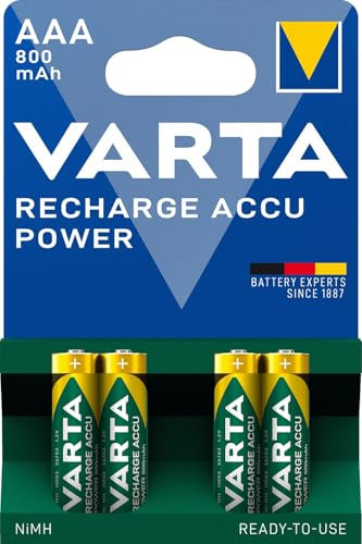 Batteria Ricaricabile Varta Aaa Micro 4Er 800Mah (Protezione Scarico)