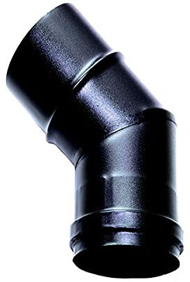 Curva 45 canna fumaria DN 80 smaltato verniciato 600 gradi per stufa a pellet o legna tubo nero acciaio sce Made in Italy