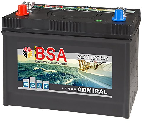 BSA Bootsbatterie 12V 80Ah Batterie Boot Schiff Rangierhilfe Versorgungsbatterie
