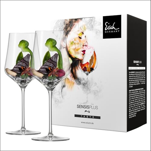 Eisch 518/2 Elish Sky rödvinsglas Sensis Plus blyfritt kristallglas, 2 stycken, 500 ml, kristall, 17,3 fluid_ounces, transparent