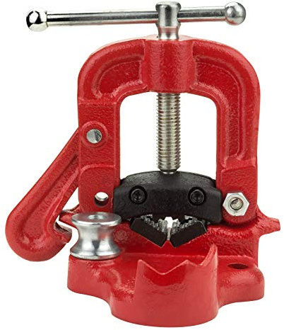 DEMA Rohrschraubstock RSS 2 GM, 2 Zoll, Schraubstock Sanitär, geriffelte Backen, stabil, klappbar, langlebig für Werkstatt, Handwerk, Hobby
