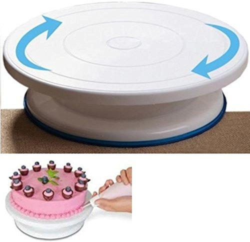 FAST WORLD SHOPPING ® - Alzatina Girevole per Torte: Piatto Rotante per Decorare e Presentare Dolci, Base Girevole per Pasticcerie, Accessorio Perfetto, Alzata per la Decorazioni