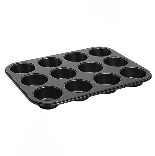 Winco AMF-12NS 12-Cup Non-Stick Muffin and Cupcake Pan, Tin Plated