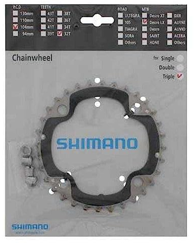 SHIMANO SLX Fc-M660-10 Kettenblatt, Silver/Black, 32 Zähne