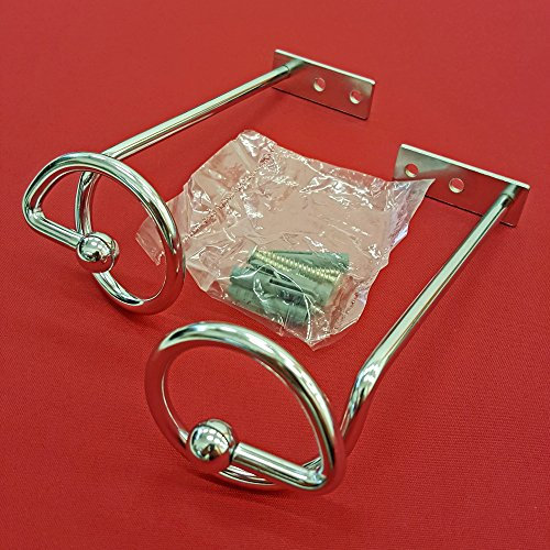 Easy-Shadow - 6 Stück Drapierhaken verchromt für Vorhänge Querbehänge - Haken zur Dekoration von Stores inkl. Montagematerial - verchromt