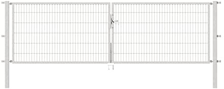 Alberts 648985 Doppeltor Flexo mit Zubehör | verschiedene Breiten und Höhen | feuerverzinkt | Breite 400 cm | Höhe 120 cm