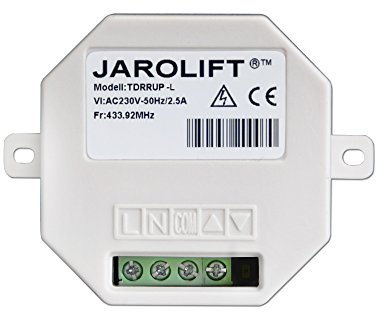 jarolift Funk-Empfänger Lichtschalter 1-Kanal TDRRUP-L, Unterputz-Montage, kompatibel mit allen jarolift TDR Funk-Sendern