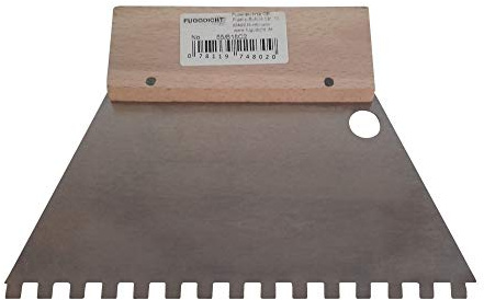 Fugodicht Leim Klebstoff Zahnspachtel Bodenleger Normalstahl C2 6x6mm gezahnt 180mm