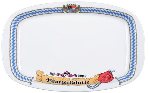 Seltmann Weiden 001.325522 1/2 Dick Bayern - Platte/Servierplatte/Servierteller - oval - 33 cm - Porzellan | ller - oval - 33 cm - Porzellan