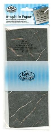 Royal Brush - Carta di trasferimento Grigia 22,9 x 33,3 cm, Confezione da 4