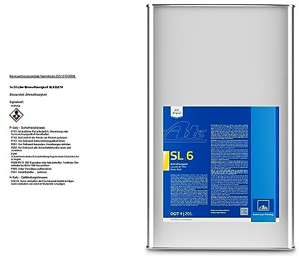 1x 20 l ATE Bremsflüssigkeit Brake Fluid SL.6 DOT 4