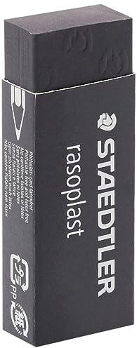 STAEDTLER 526 B20-9 Radierer rasoplast phtalat- und latexfrei, 65 x 13 x 23 mm, Schachtel mit 20 Stück, schwarz