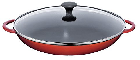 Küchenprofi 0406001434 Paella Pfanne Provence, Gusseisen, rot, 12 x 37 x 40 cm