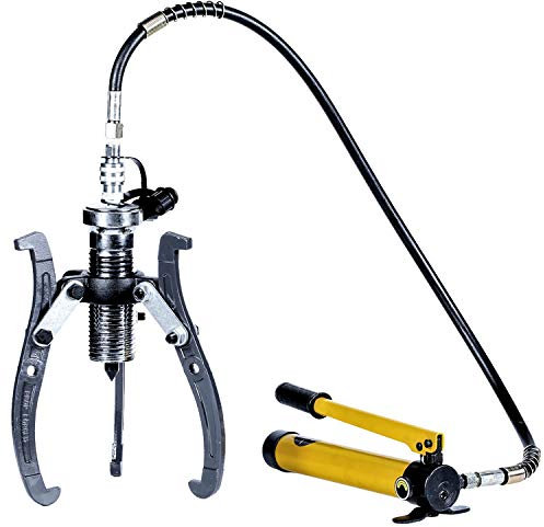 KATSU Extractor Hidráulico de Engranajes 5 Ton con Bomba Manual, Tipo Dividido Polea de Prensa Hidráulica Manual Rodamientos de Rueda Motor Cubo Separador 450580