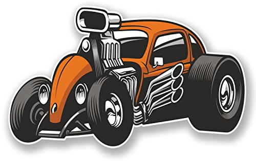 2 x 10cm Hot Rod Classic Car Vinyl Stickers Decal Laptop Tool Box Racing #6686 (10cm Wide x 6cm Tall)