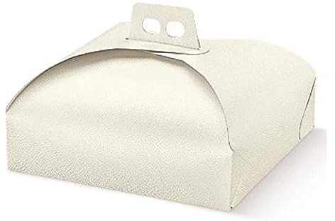 25 pz Porta Torta cm. 25x25 per alimenti Scatola in Cartone Trasportare Dolci Torte paste pasticceria Adatto per paste, pastine, tortine Vassoi Rettangolari e Quadrati Formato 25