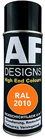 4 in 1 RAL 2010 Signalorange Dickschichtlack Lack Spray Spraydose