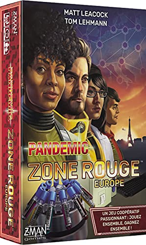 Asmodee Z-Man Games | Pandemic Red Zone: Europa | brädspel | kooperativt spel | Från 8 år | 2 till 4 spelare | 30 minuter