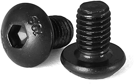 PZRT 40 pcs M5 x 8mm Round Head Hexagon Socket Screws, 10.9 high-Strength Hexagon Socket Round Head Screws, Black