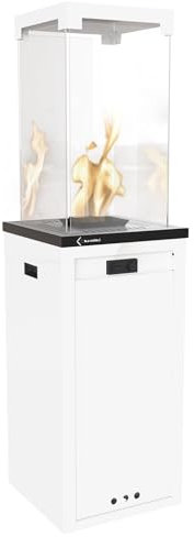 KRATKI Patio Light – Riscaldamento a gas da 8,2 kW – Set con riduttore – Stufa da terrazza – Fungo riscaldante per giardino – Camino da giardino – Decorazione terrazza esterna