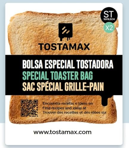 Tostamax ST - Pack de 2 bolsas especial tostador, tamaño estándar