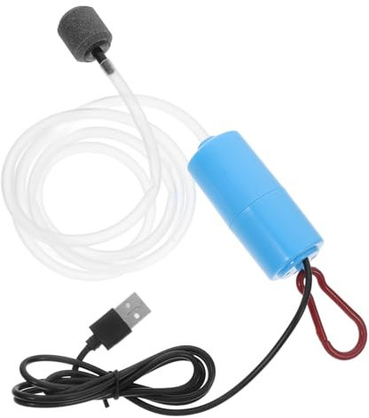BESPORTBLE USB Aquarium Luftpumpe Tragbare Leise Sauerstoffpumpe Für Kleine Aquarien Einfaches USB-Laden Für Fischbecken Mit Schlauch Und Luftstein
