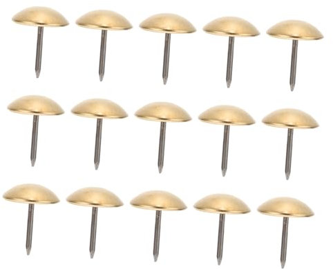 HOODANCOS 100stücke Massive Messingnägel Polsternägel Für Möbel Sofa-reißnägel Ziernägel Antiker Stil Runde Design Goldfarben