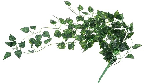POPETPOP Feuilles Artificielles De Scindapsus Décoratives, Lierre Grimpant Vert Résistant à La Décoloration, Matériau Réaliste, Plante Suspendue Intérieure Et Extérieure, Décoration Murale, Lot Unique