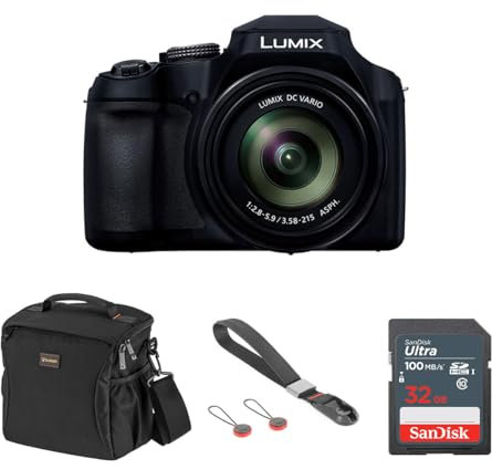 Panasonic Lumix FZ80 Digital Compact Camera-Black 18.1 Megapixel 60X Optical Zoom DC VARIO 20-1200mm Built-in Lens, 4K Video and Photo Recording (Renewed)